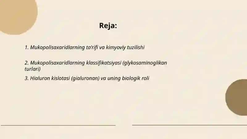 Mukopolisaxaridlar va ularning biologik ahamiyati 2