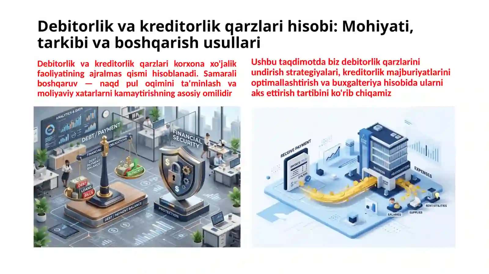 Debitorlik va kreditorlik qarzlari (Hisob-kitoblar) 2
