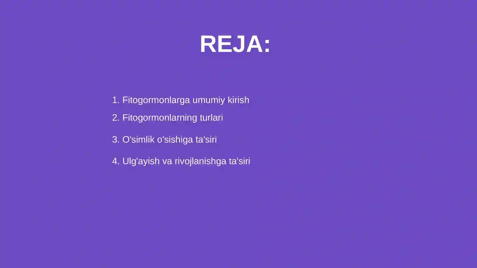 Fitogormonlar ta'sir etishining fiziologik asoslari 2