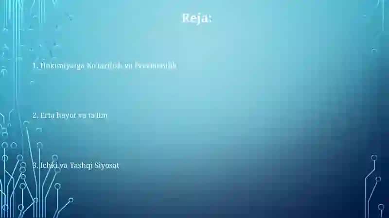 Shavkat Mirziyoyevning siyosiy faoliyati 2