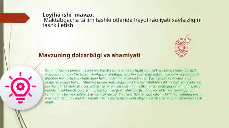 Maktabgacha ta'lim tashkilotida hayot faoliyati xavfsizligini tashkil etish 2