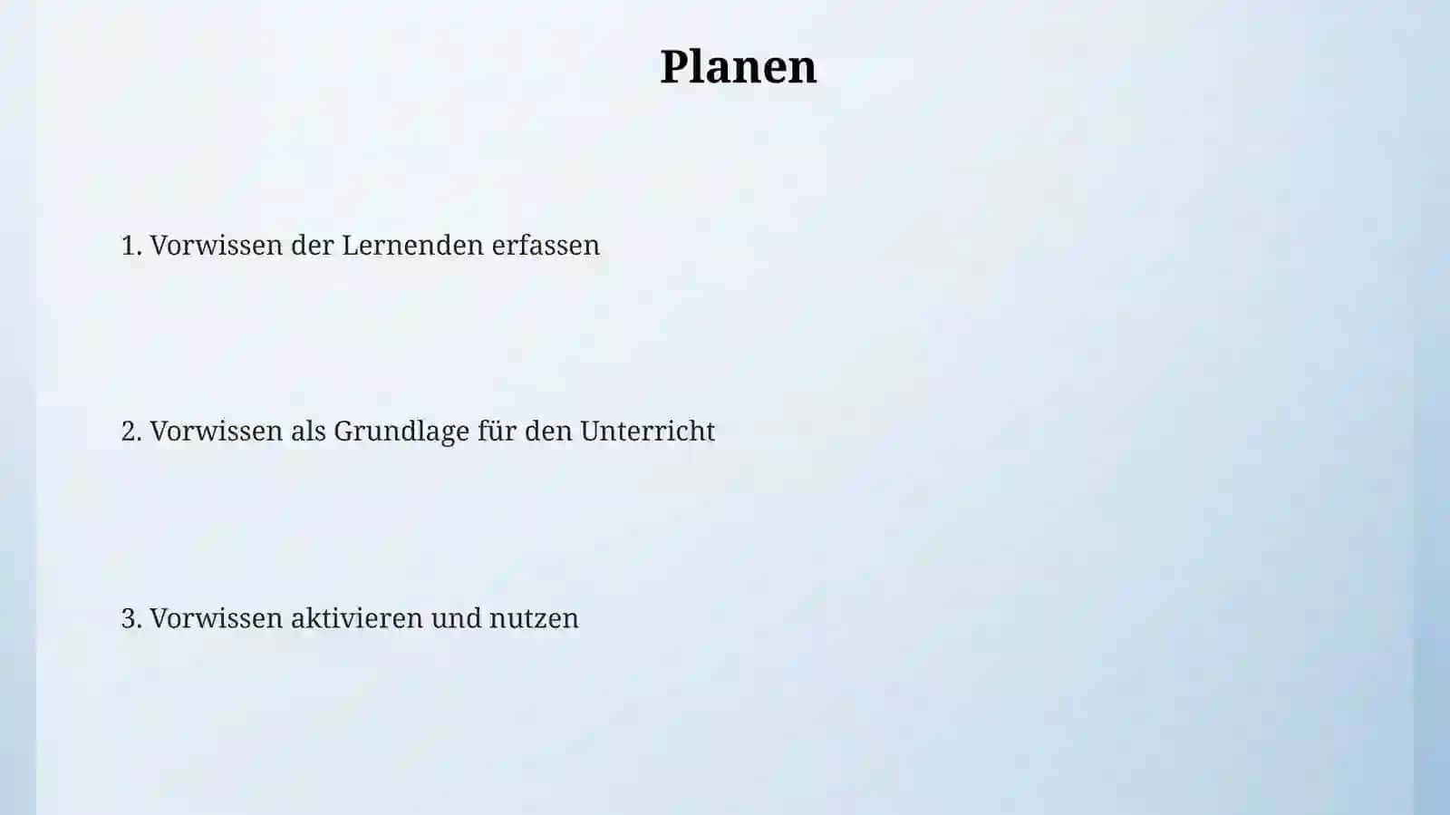 Vorwissen der Lernenden erfassen 2