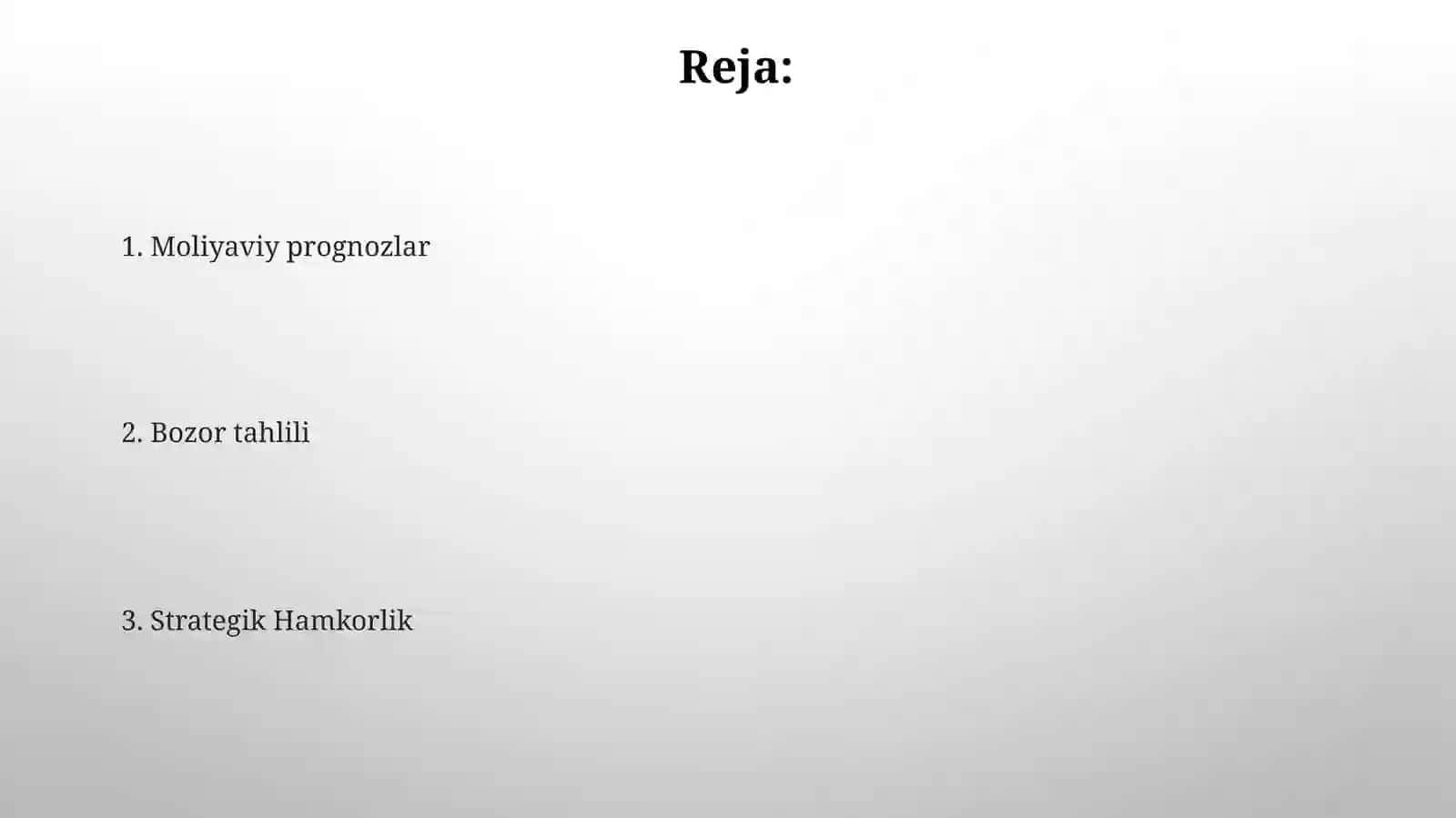 Moliyaviy prognozlar 2