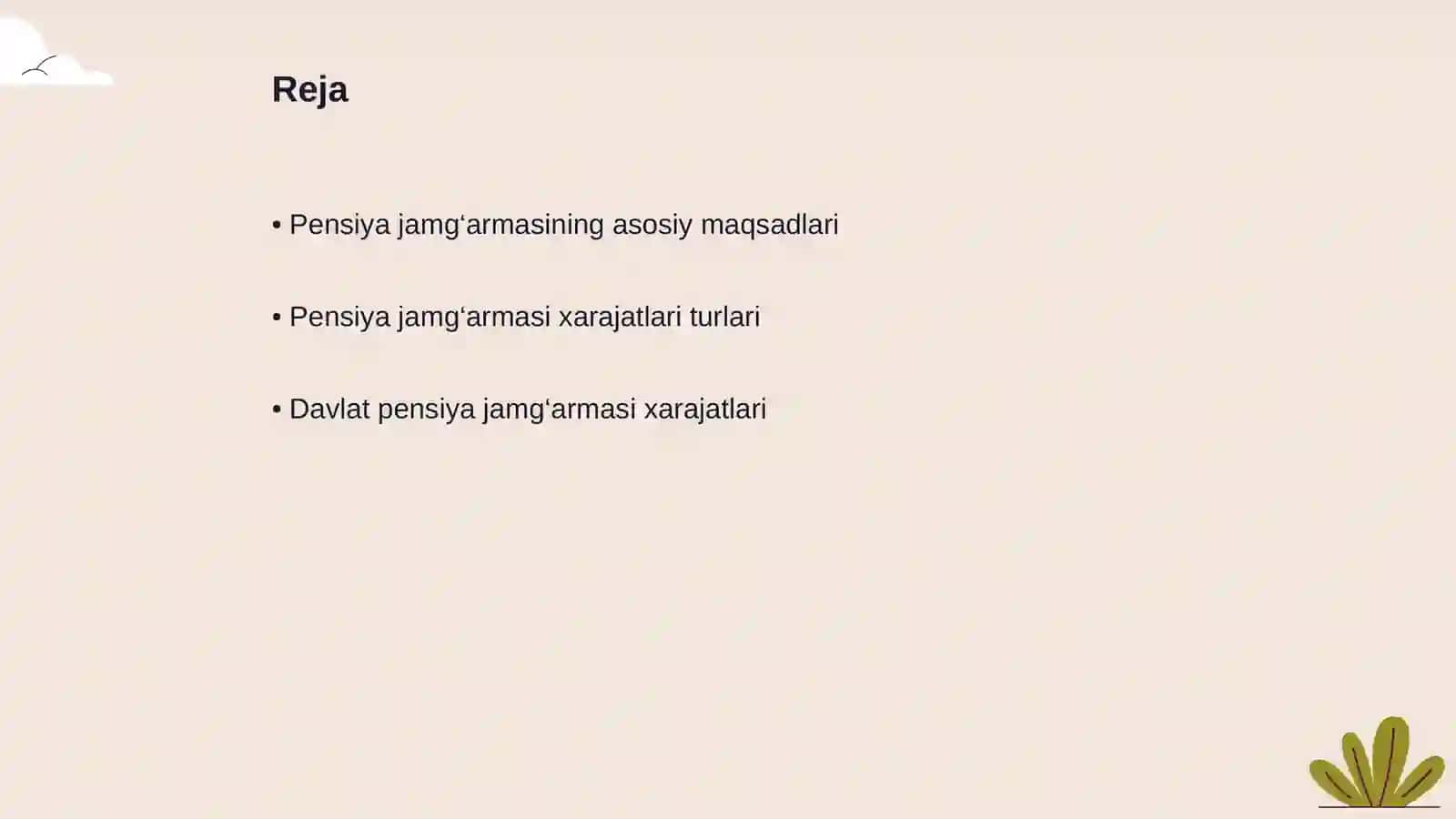 Pensiya jamg‘armasi xarajatlari tarkibi 2
