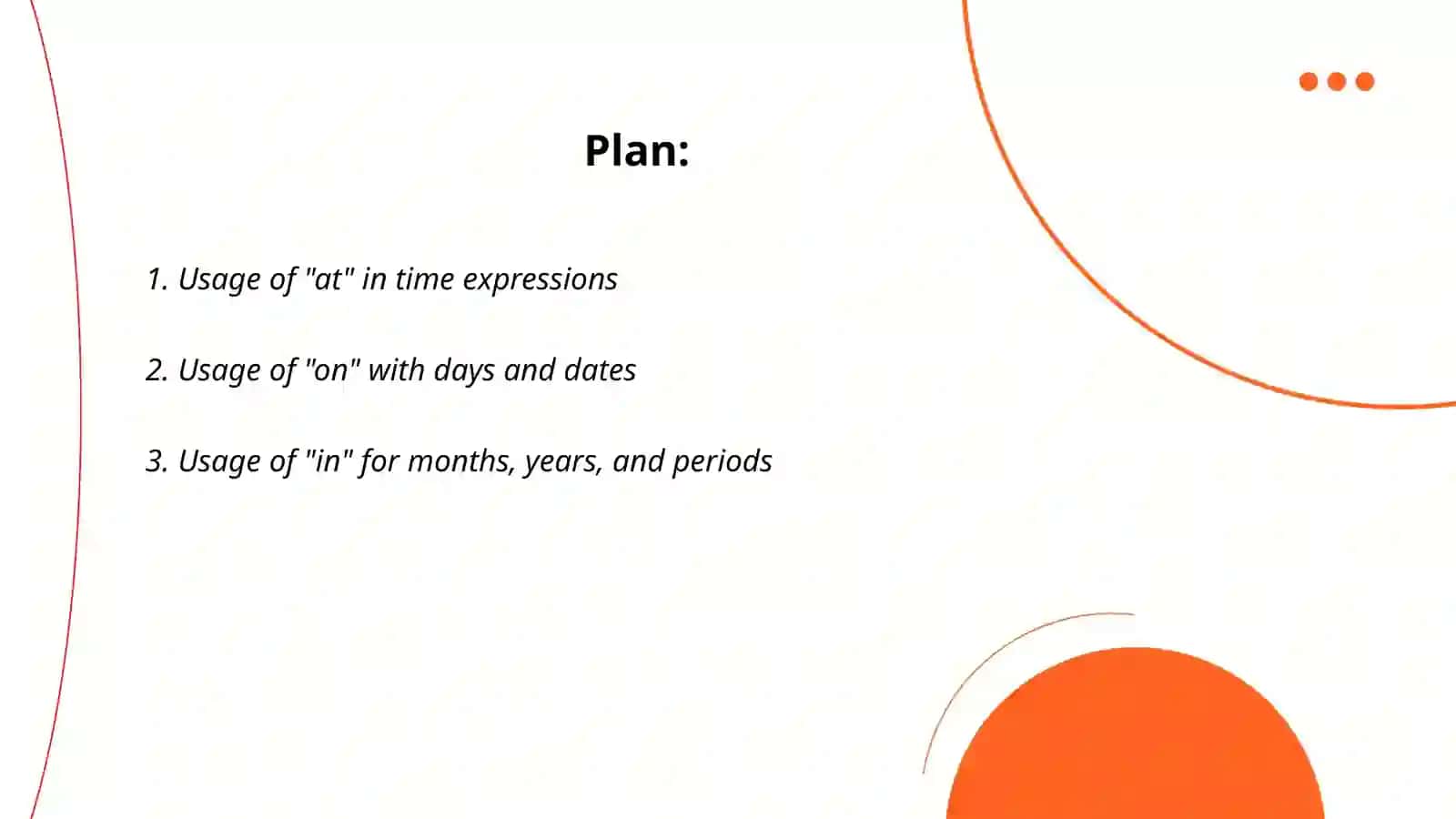 Prepositions of time, place, movement 2