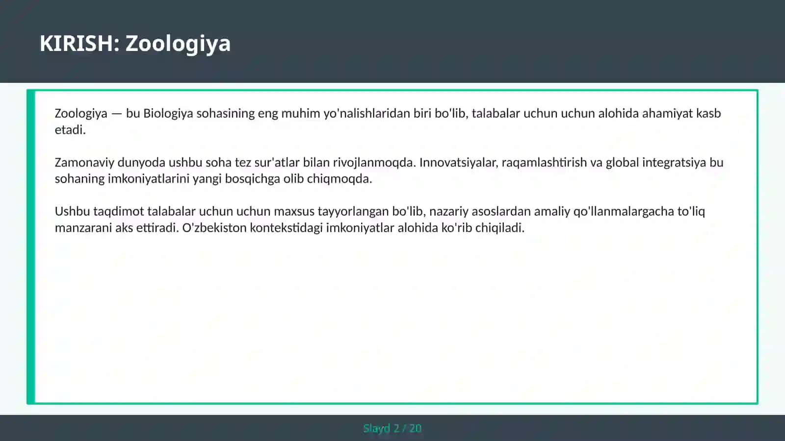 Zoologiya 2