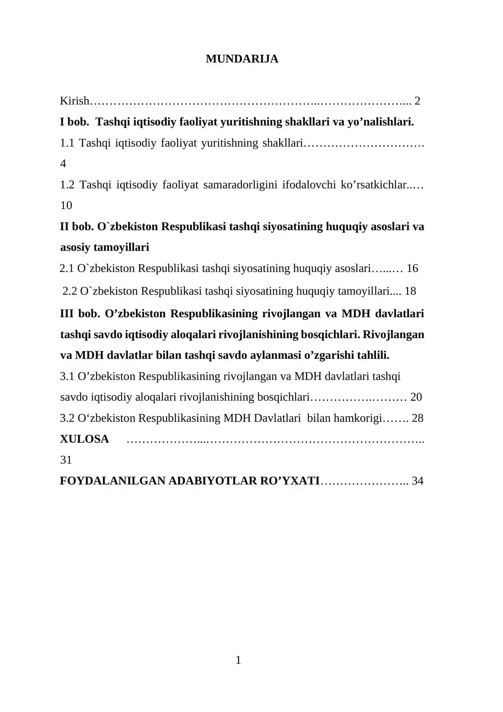GLOBAL IQTISODIY RIVOJLANISH 2