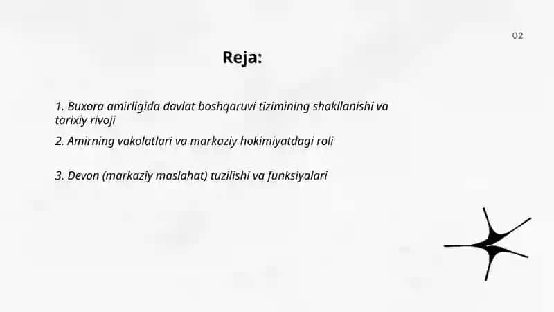 Buxora amirligining davlat boshqaruvi tizimi Davlat muassalarida 2