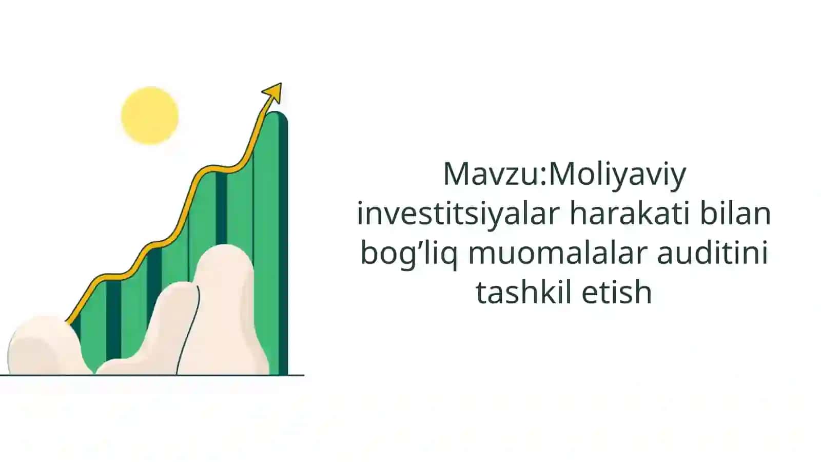 Moliyaviy investitsiyalar harakati bilan bog’liq muomalalar auditini tashkil etish 2