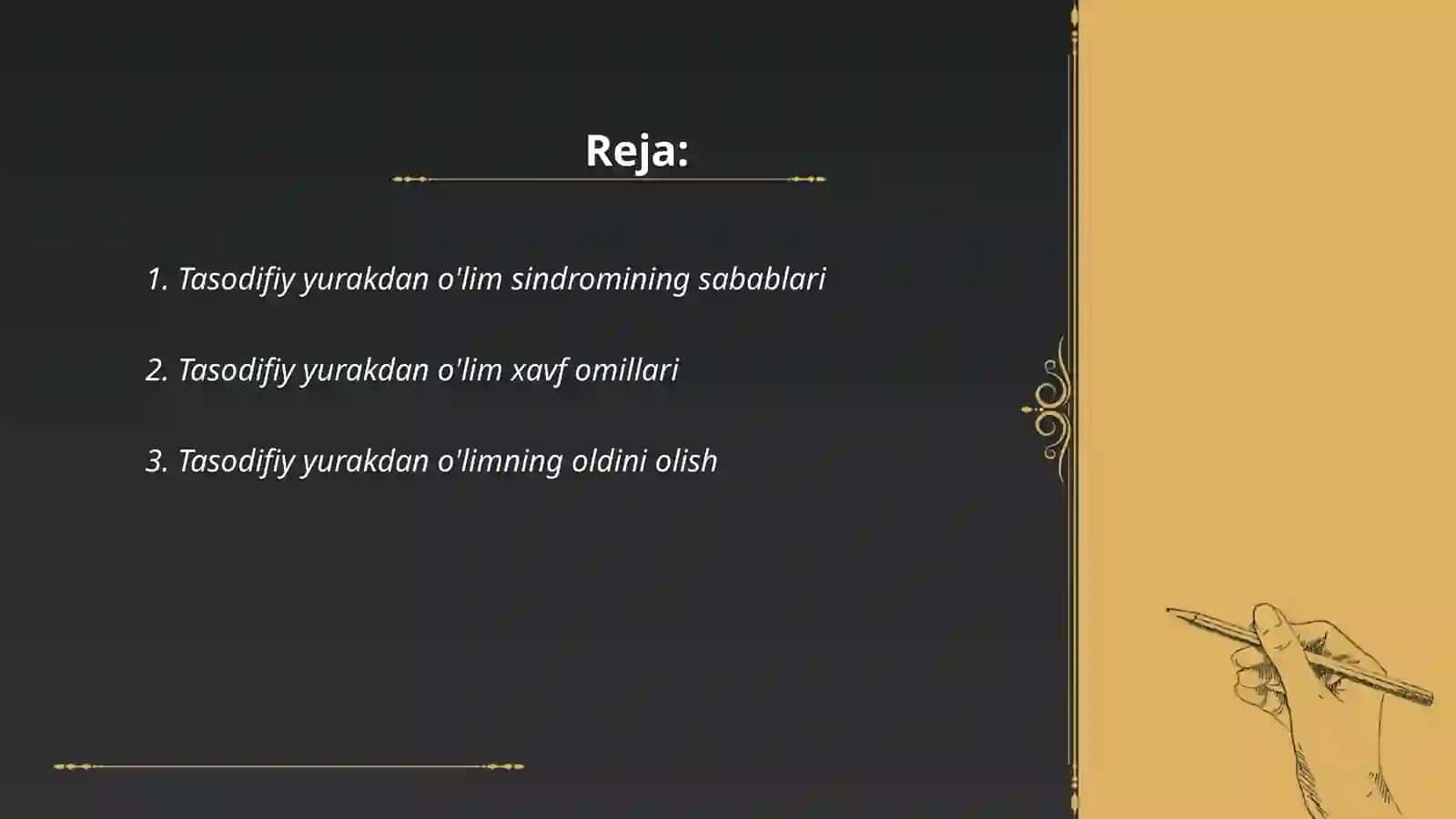 Tasodifiy yurakdan o'lim sindromi 2