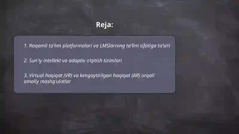 Raqamli ta'lim platformalari va LMSlarning ta'lim sifatiga ta'siri 2