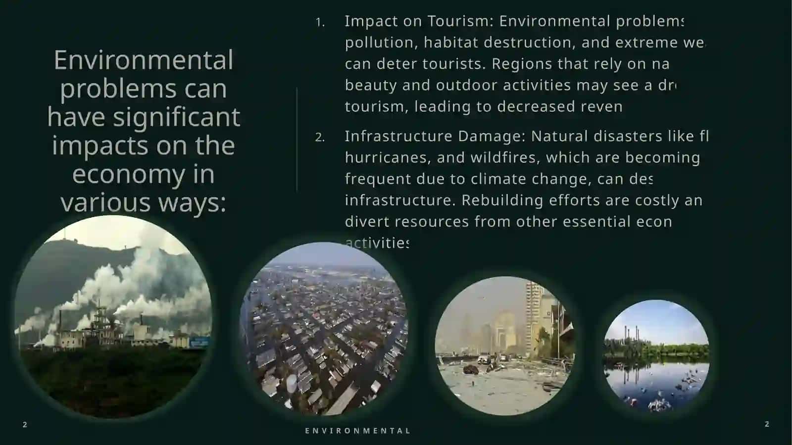 The impact of environmental problems on the Economy 2