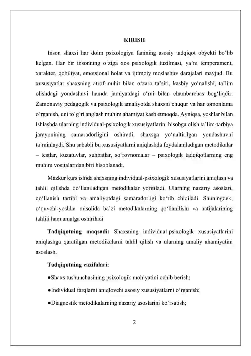 SHAXSNING INDIVIDUAL-PSIXOLOGIK XUSUSIYATLARI NAZARIY JIHATi 2