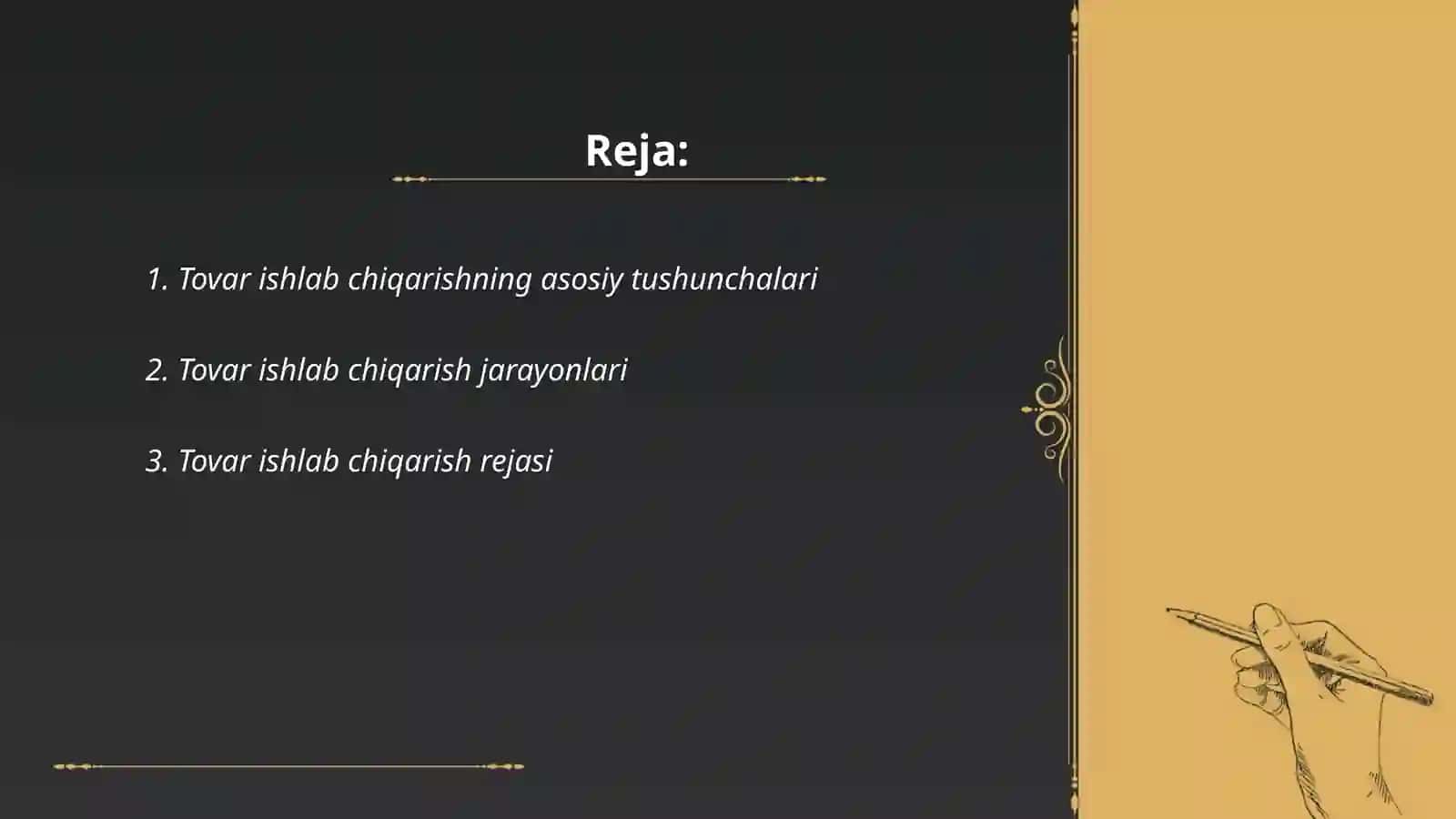 Tovar ishlab chiqarish strukturasi 2