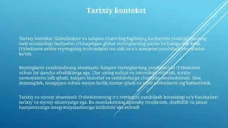 Xalqaro Reytinglar va Ular Bilan Ishlash 2