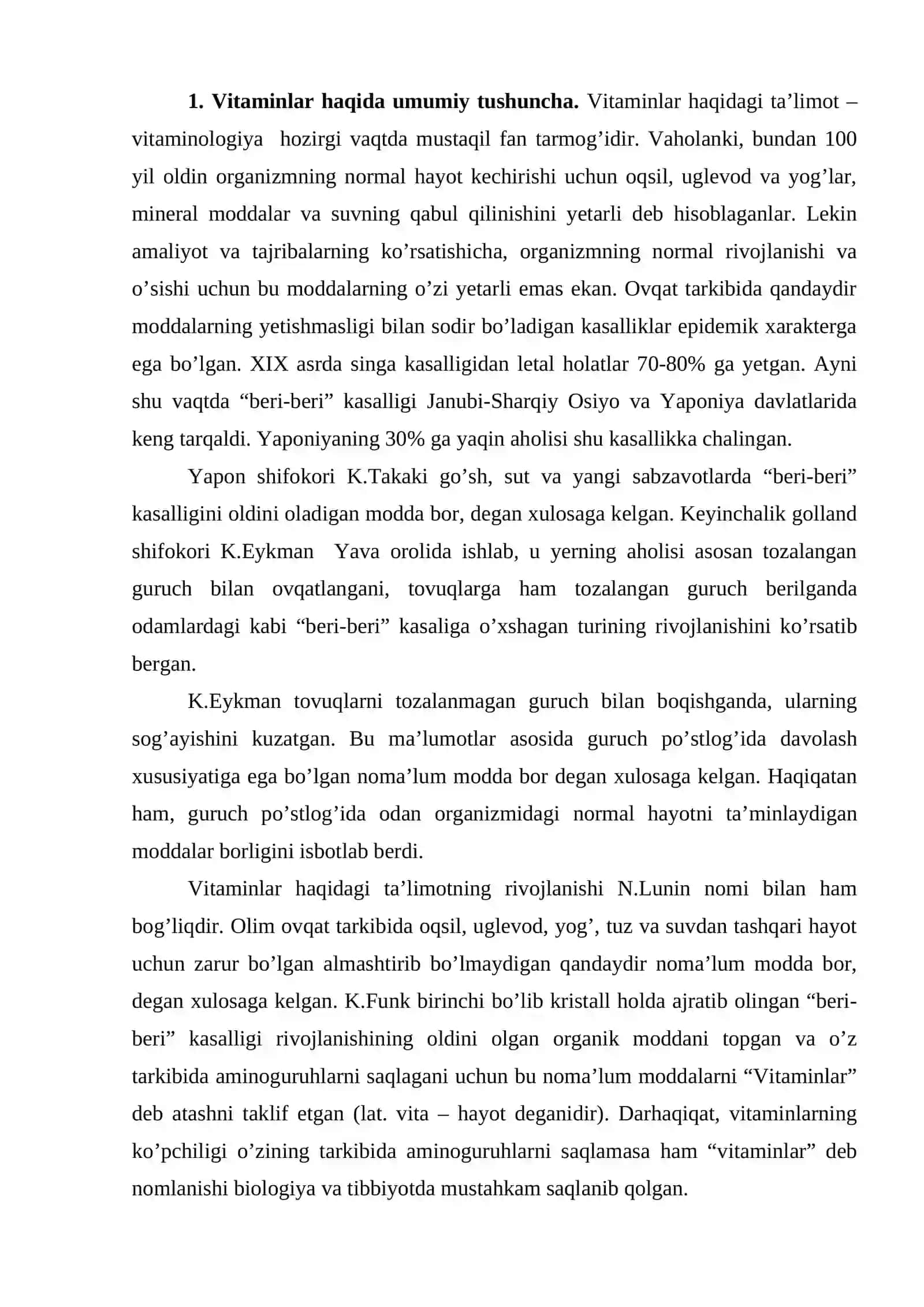 Vitaminlar haqida tushuncha 2