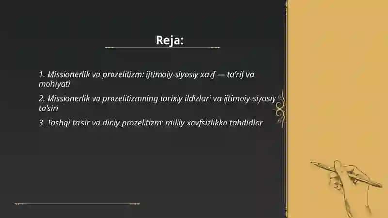 Missionerlik va prozelitizm ijtimoiy-siyosiy xavfi 2