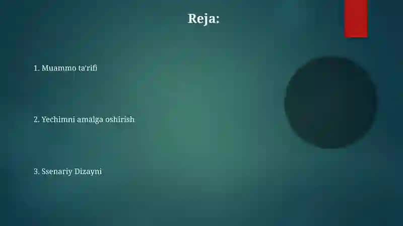 Mavzu: Vaziyatli masalalar tuzish 2