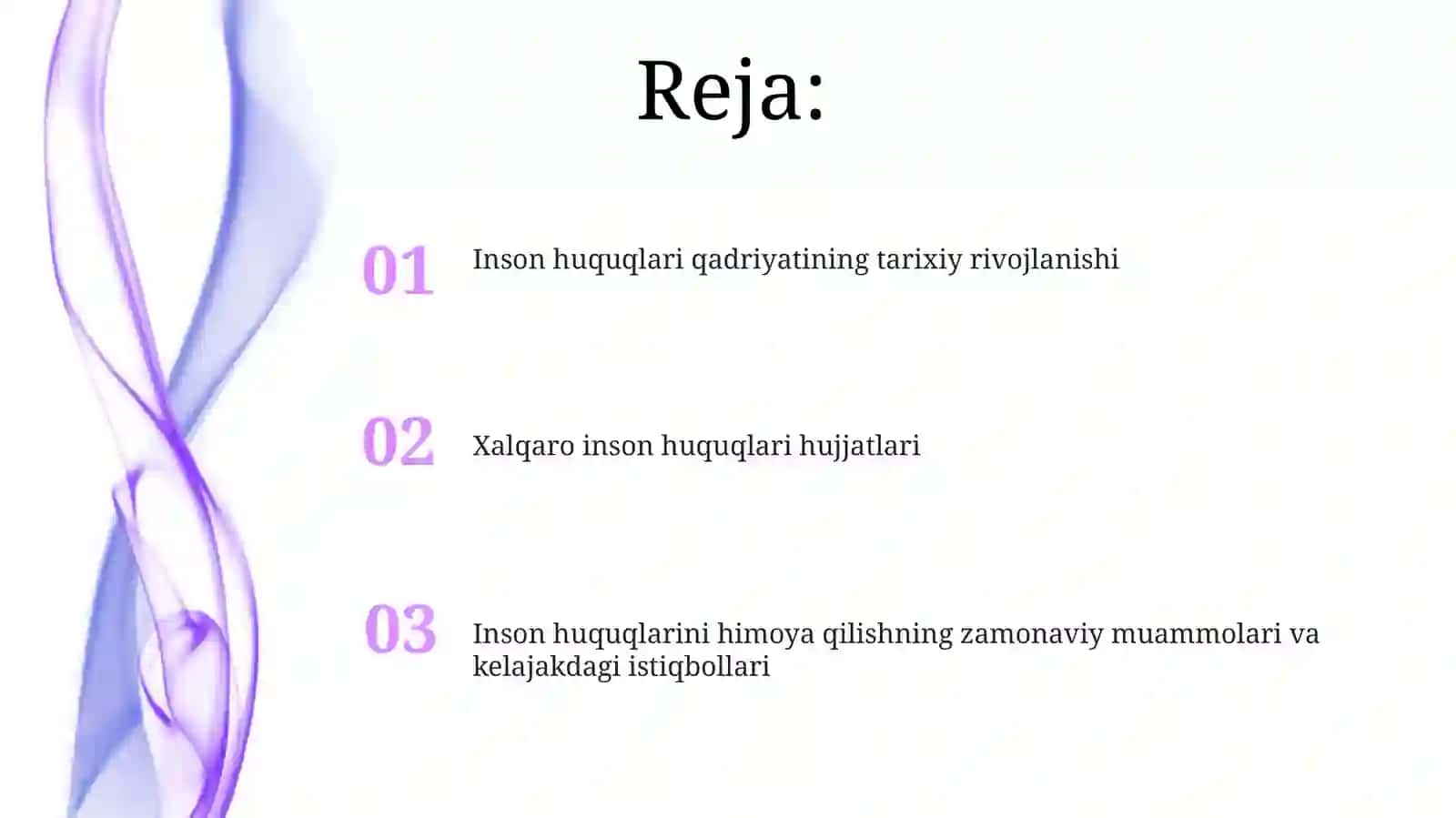 Inson huquqlari qadriyatining tarixi yurishdar 2