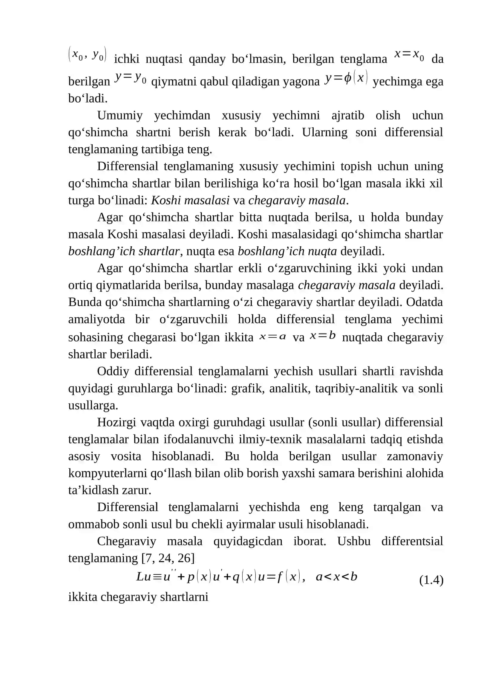Differensial tenglamalar haqida asosiy tushunchalar 2