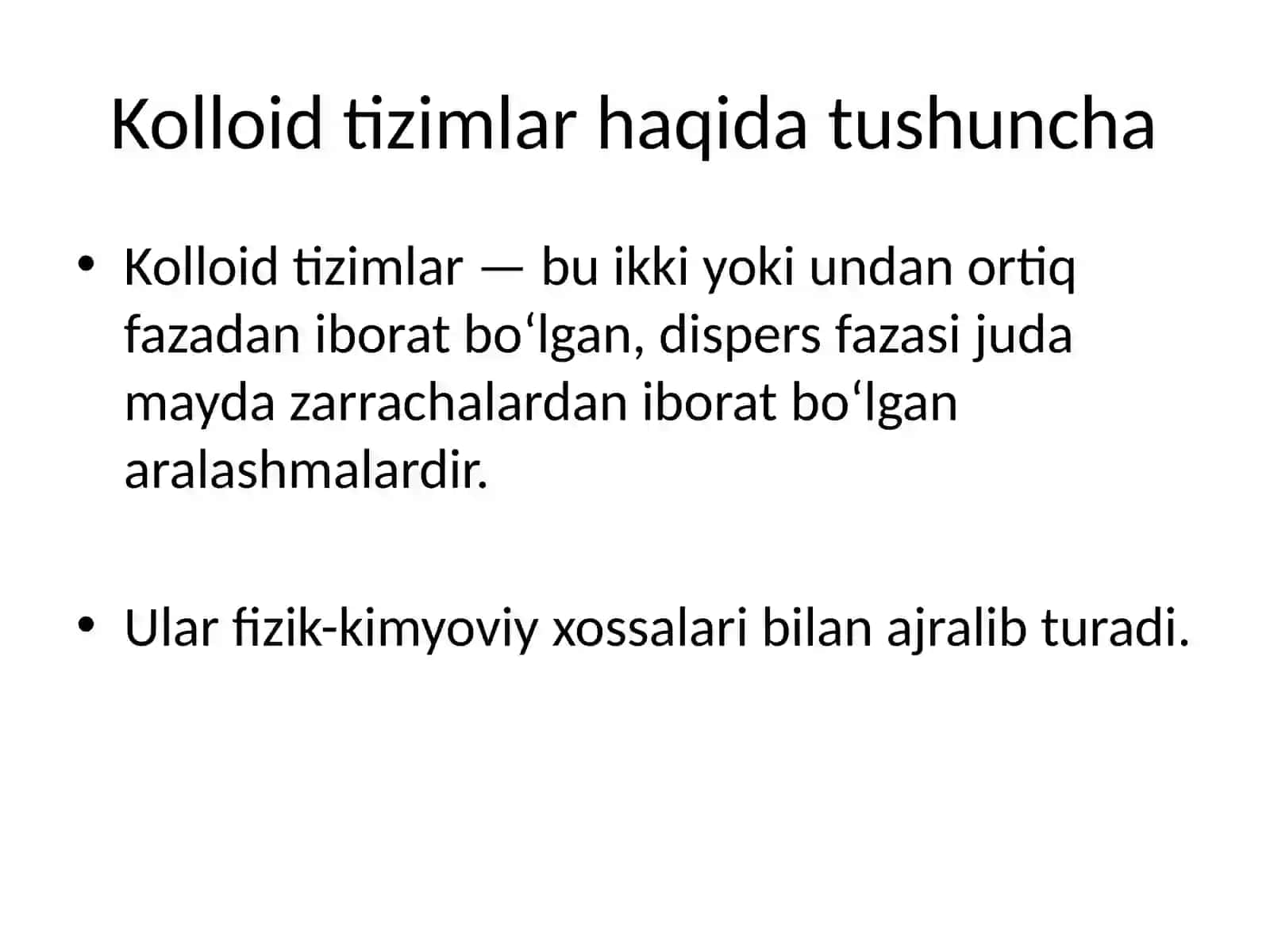 Kolloid sistemalarni tozalash 2