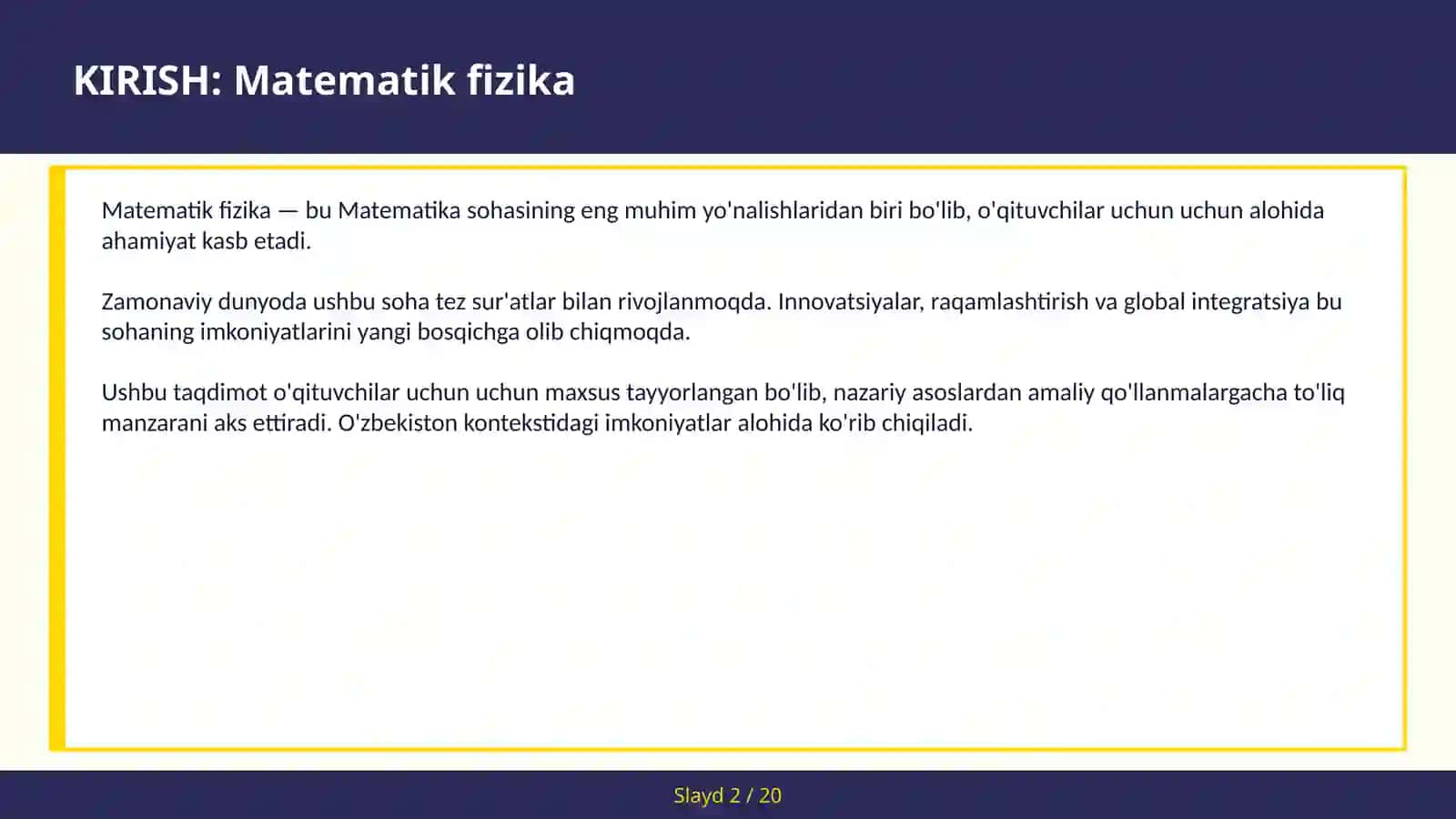 Matematik Fizika 2