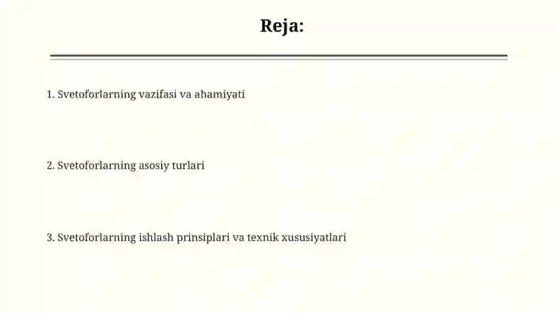 Svetafor va ularni turlari 2