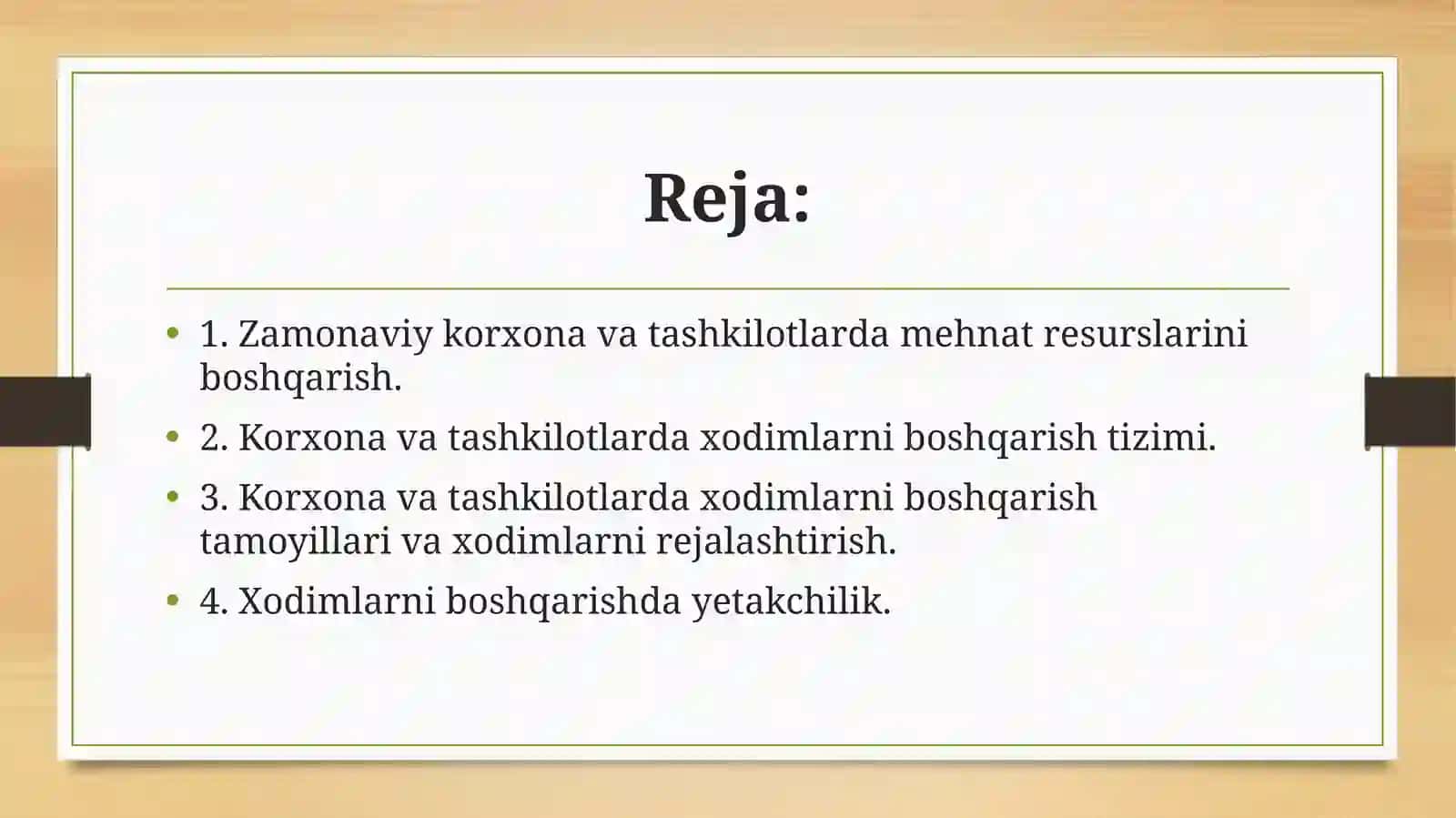 Tashkilot xodimlarini boshqarish 2