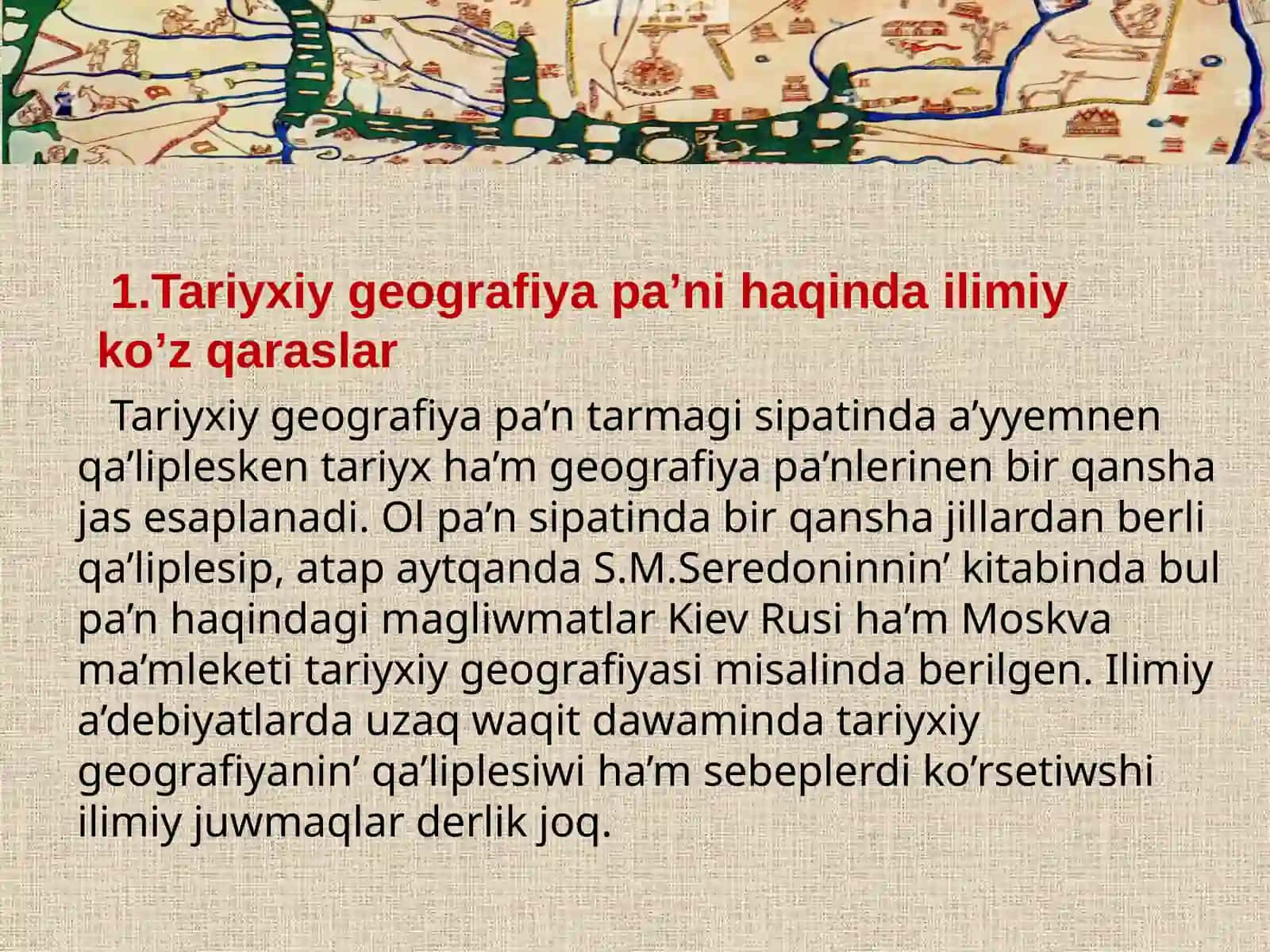 Tariyxiy geografiya pa'ni tanqidiy ko'z o'tilishi 2