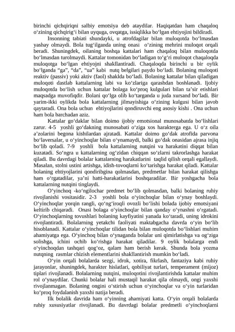 Mulokotning yoshga xos xususiyatlari 2
