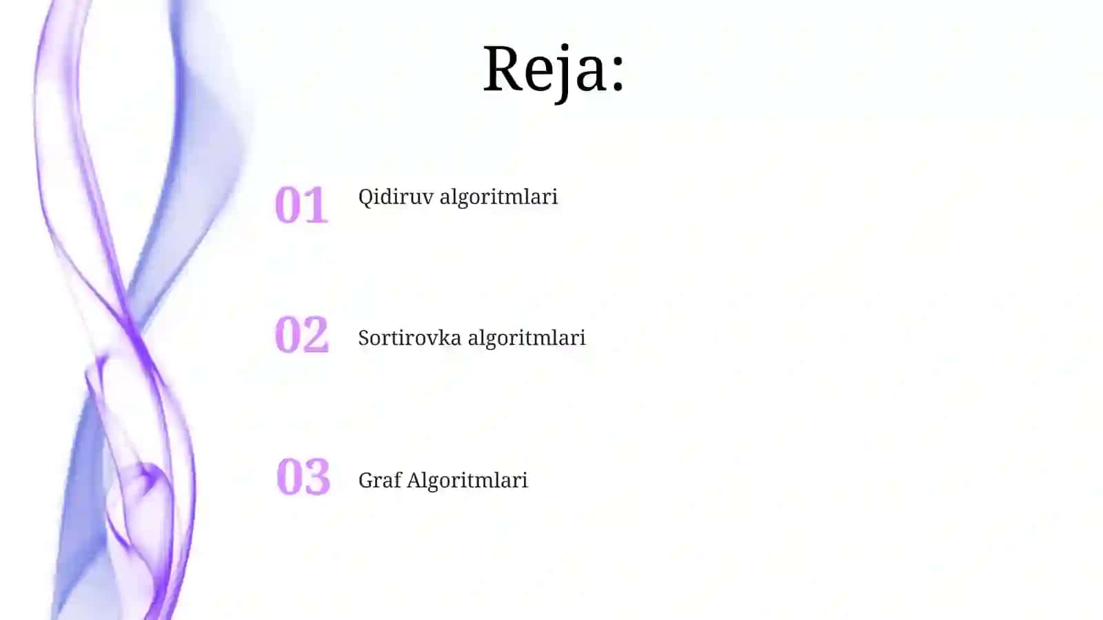 Algoritmlarning umumiy ko'rinishiga misollar 2