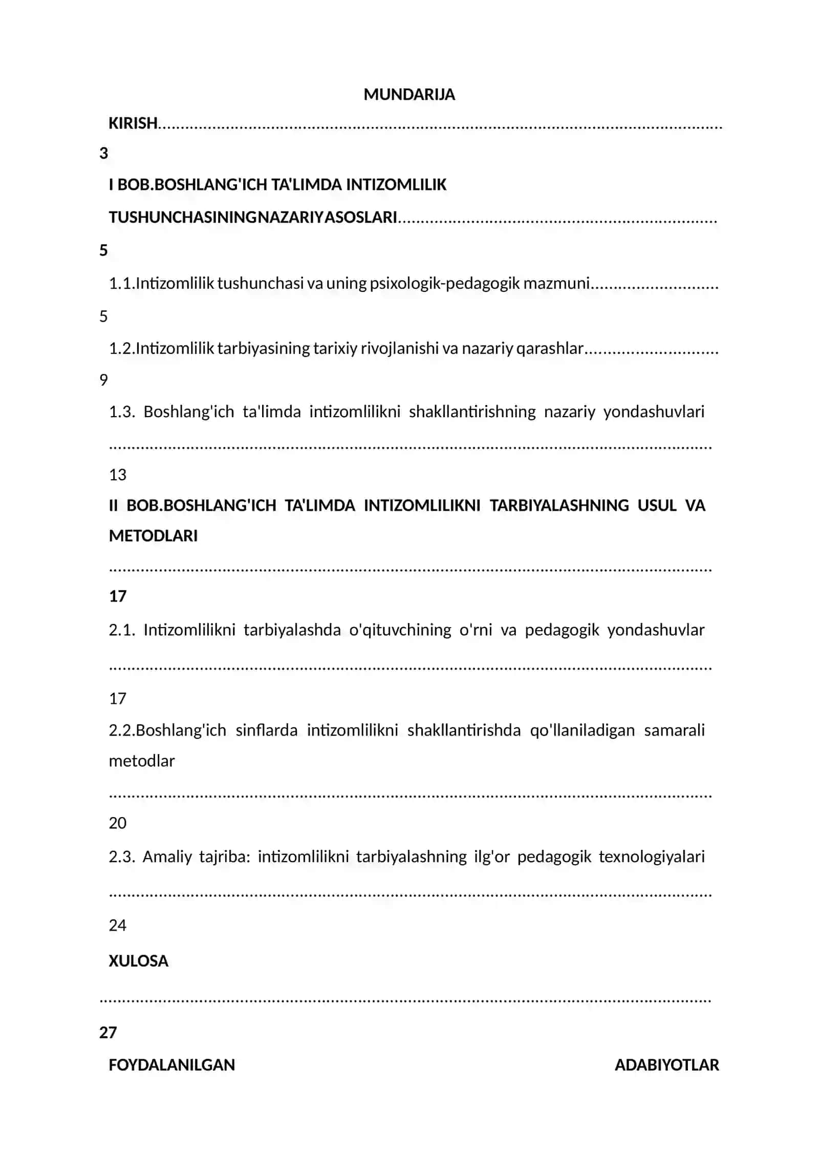 Intizomlilikni Tarbiyalashning Usul va Metodlari 2