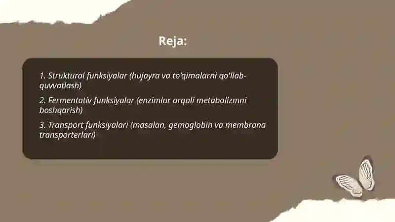 OQSILLARNING FUNKSIYALARI 2