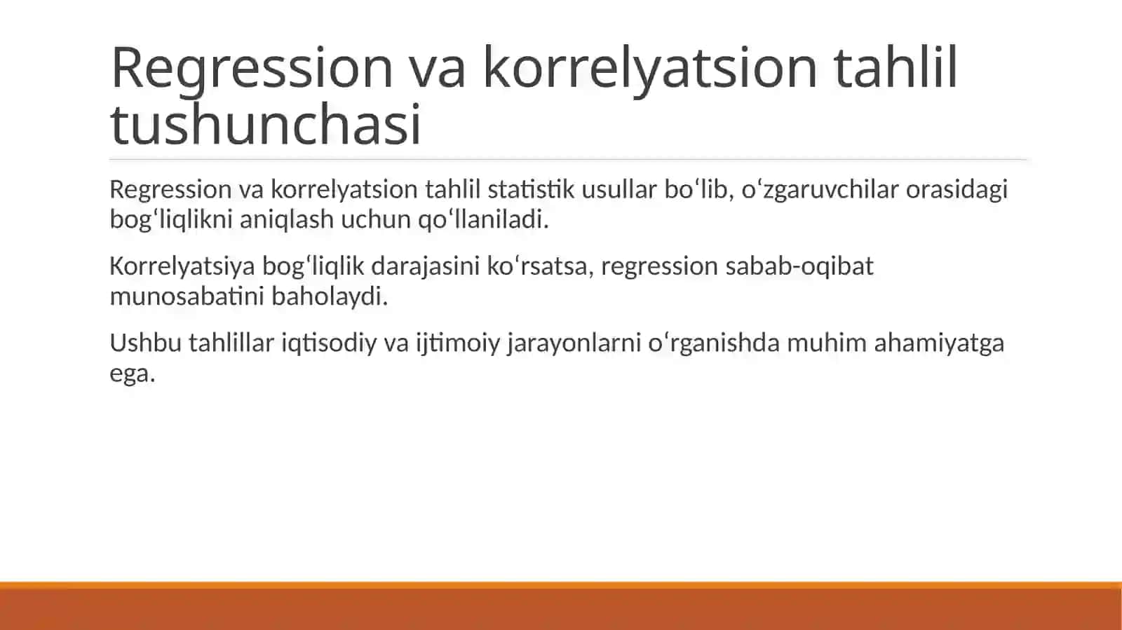 Regression va korrelyatsion tahlil 2