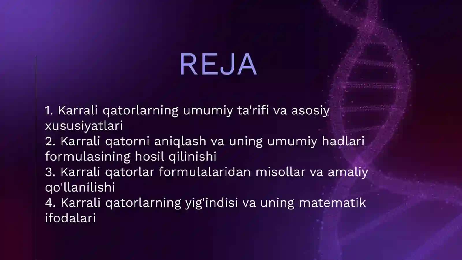 KARRALI QATORLAR 2