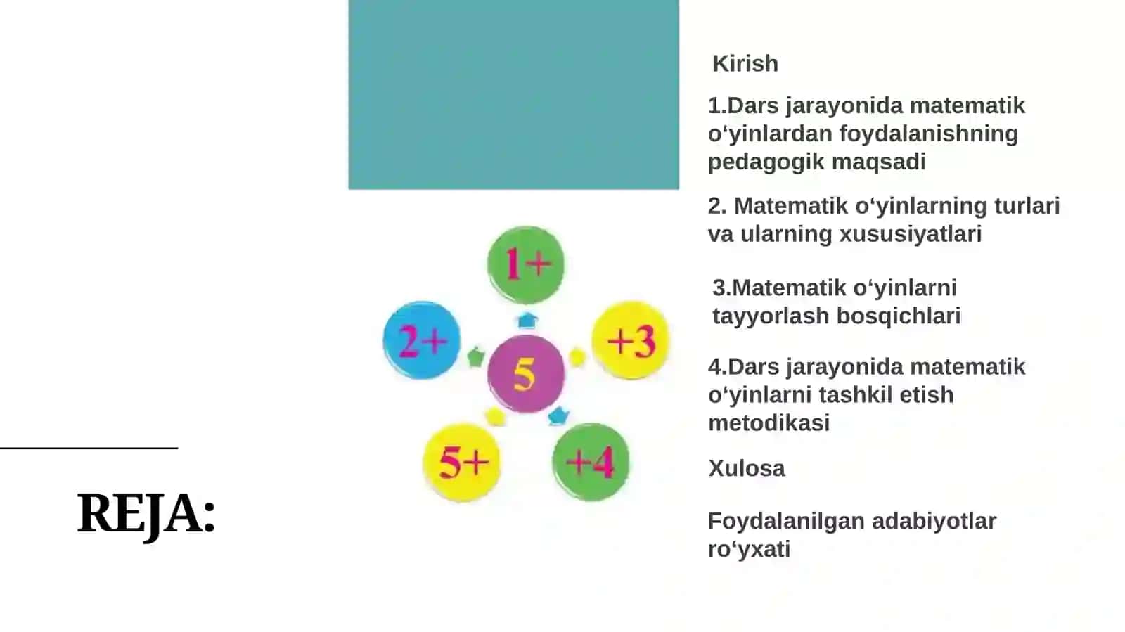 Matematikadan o‘yinlarni tayyorlash va o‘tkazish 2