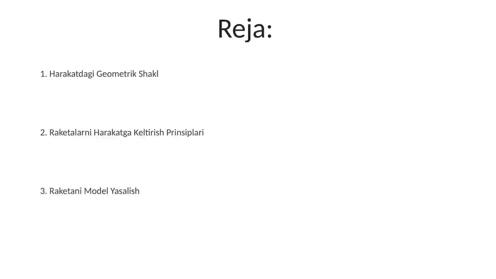 Raketalarni Harakatga Keltirish Prinsiplari 2