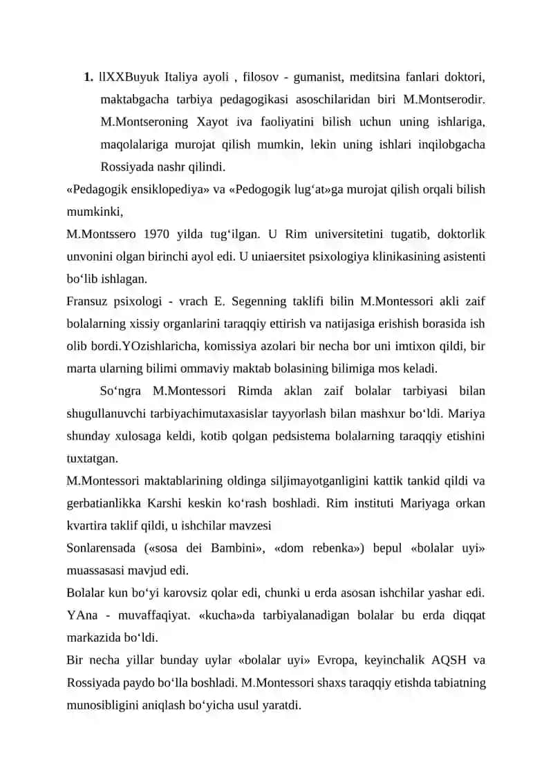 MAKTABGACHA TA'LIMNING SHAKILANISH TARIXI 2