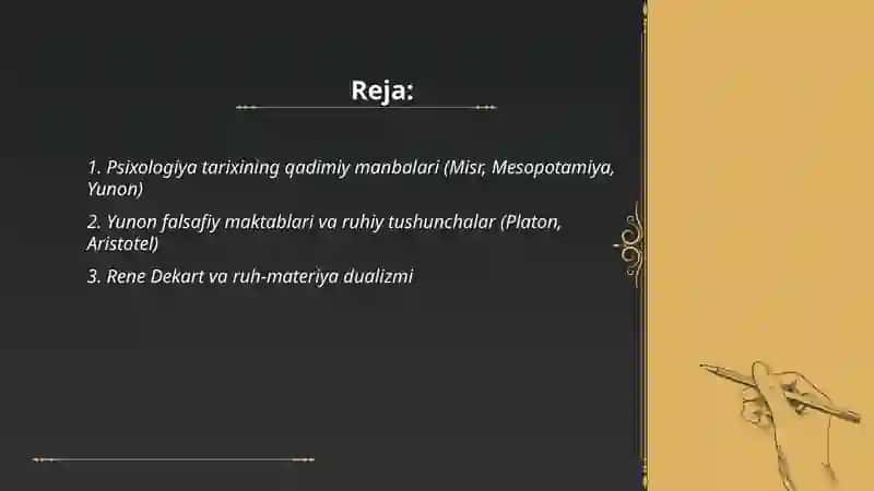 Psixologiya tarixi 2