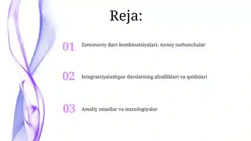 Zamonaviy dars kombinatsiyalari 2