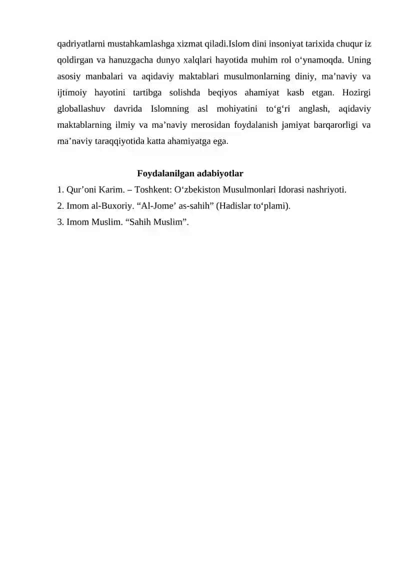 Islom dinining tarixi va mohiyati 2