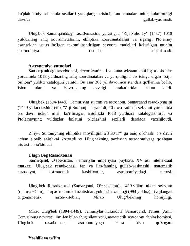 Mirzo Ulugʻbek-davlat arbobi va buyuk olim 2