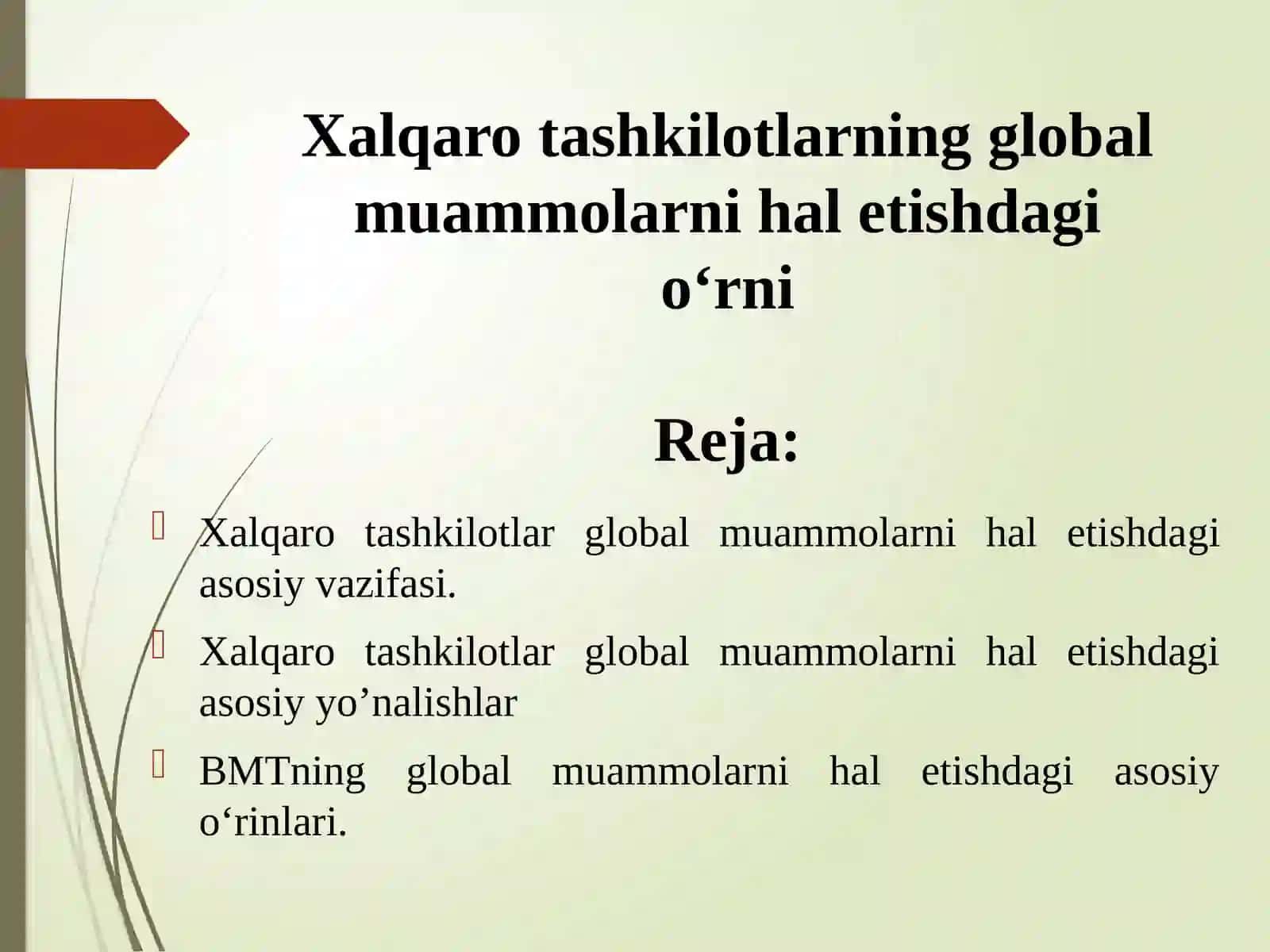 Xalqaro tashkilotlarning global muammolarni hal etishdagi o’rni 2