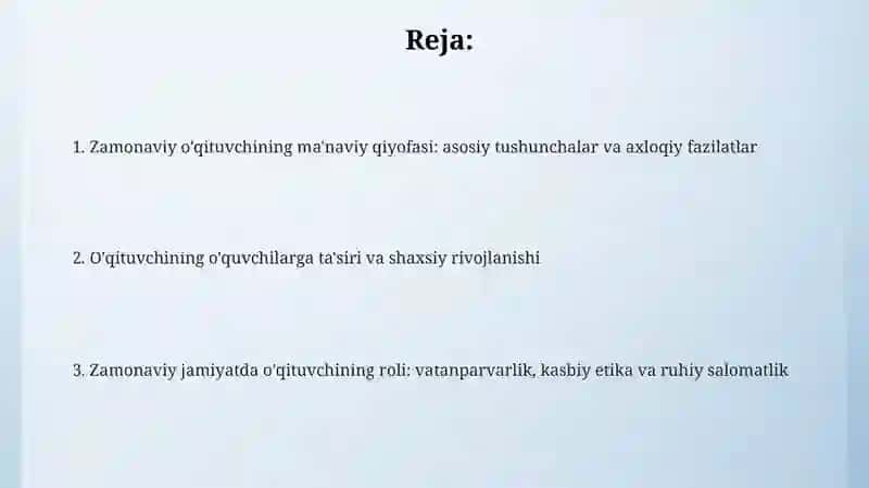 Zamonaviy o'qituvchining ma'naviy qiyofasi 2