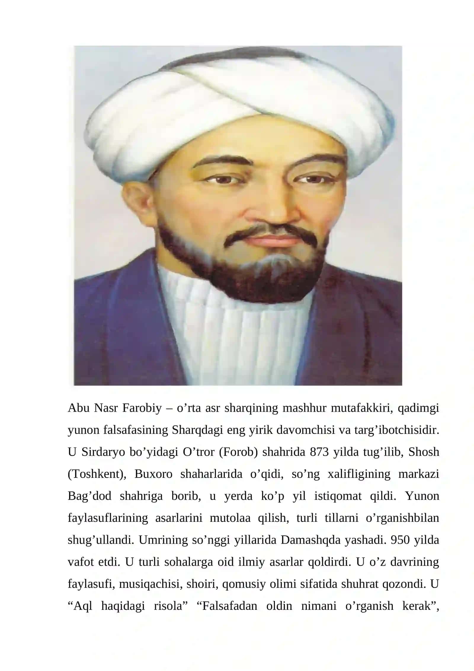 Abu Nasr Farobiyning Ta’lim-Tarbiyaga OID Qarashlari 2