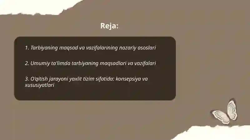 Tarbiyaning maqsad va vazifalari 2