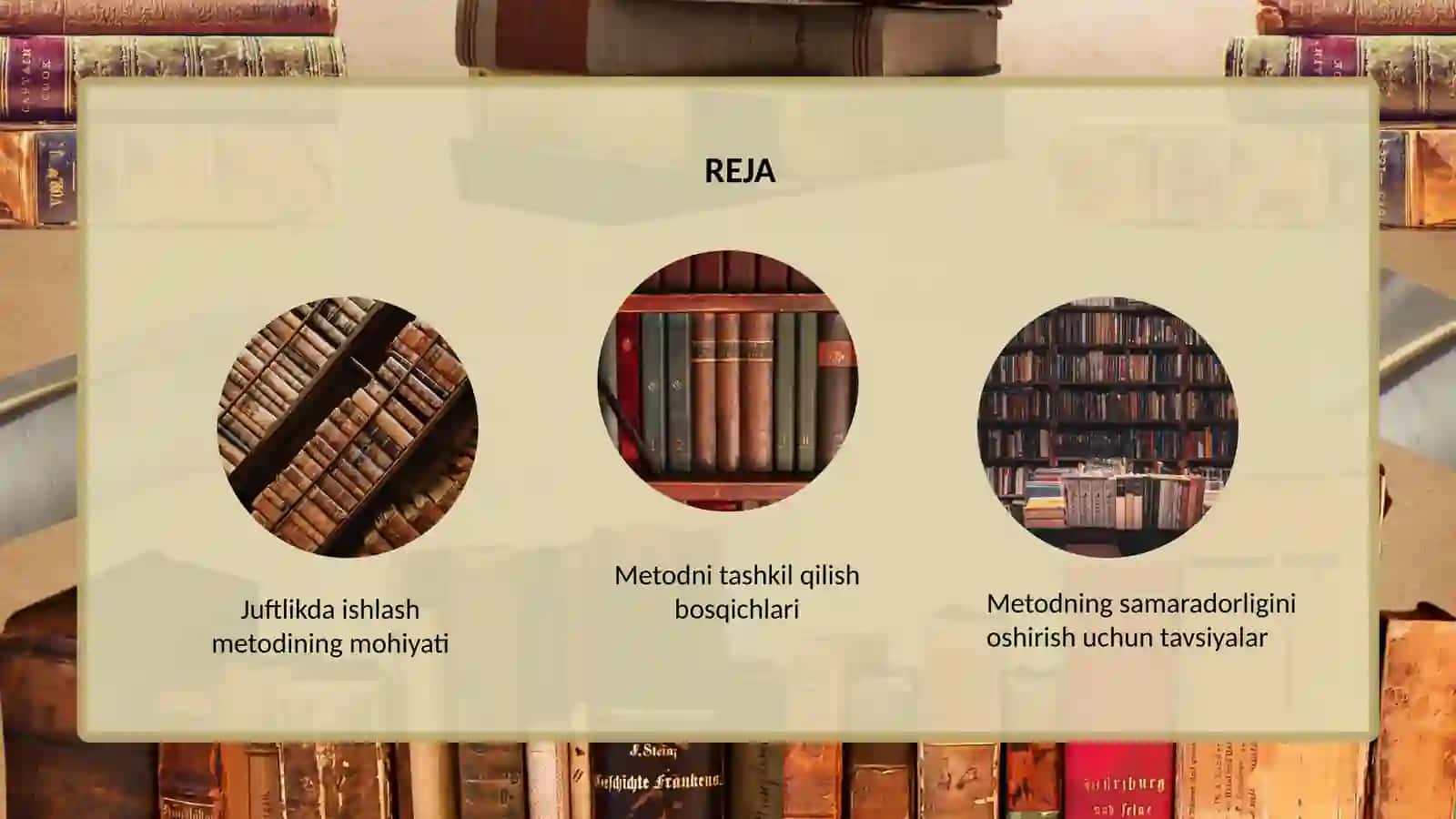Juftlikda ishlash Metodi 2