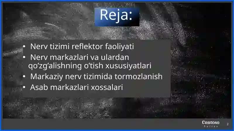 Asab markazlari xossalari 2