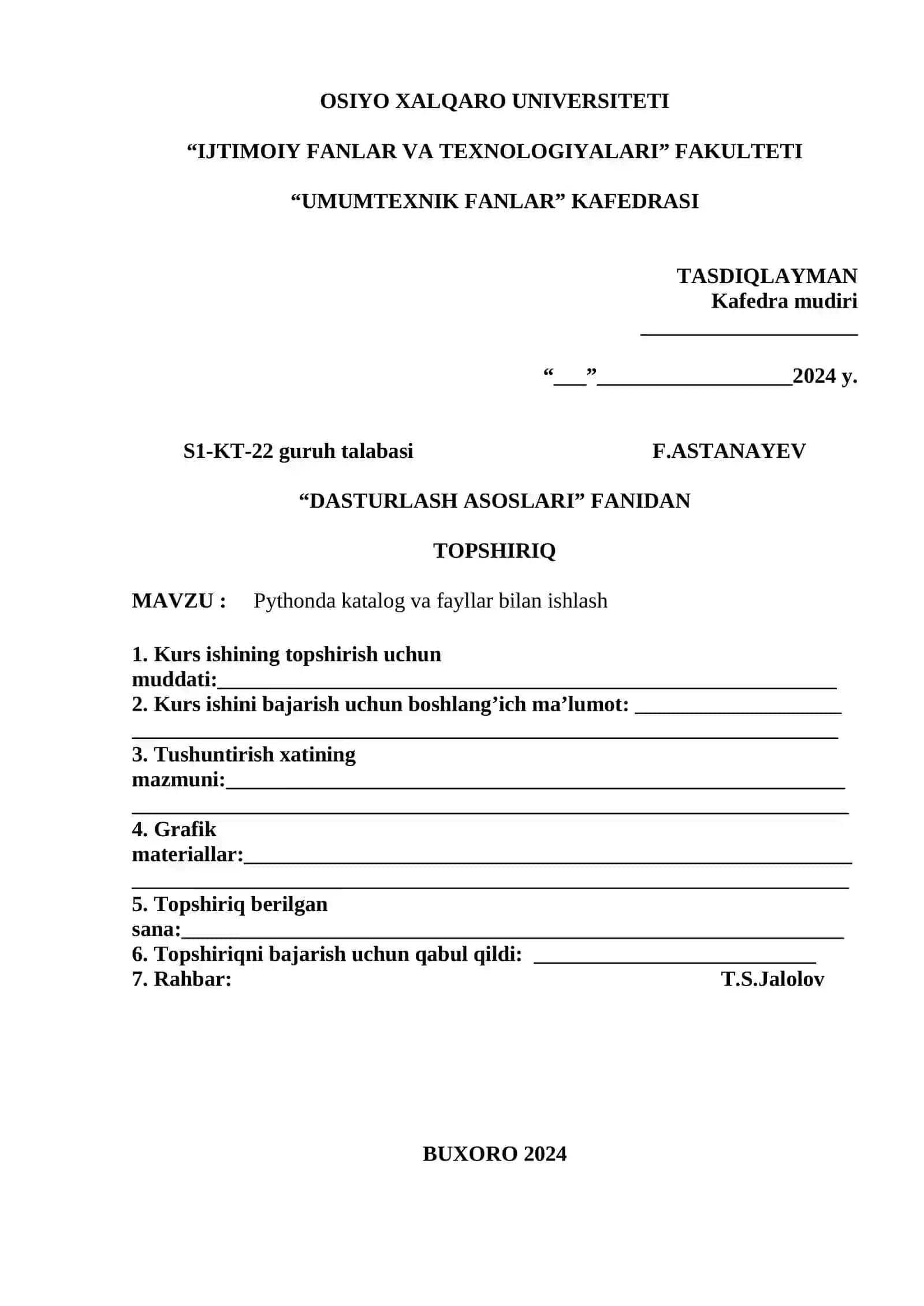 Pythonda katalog va fayllar bilan ishlash 2