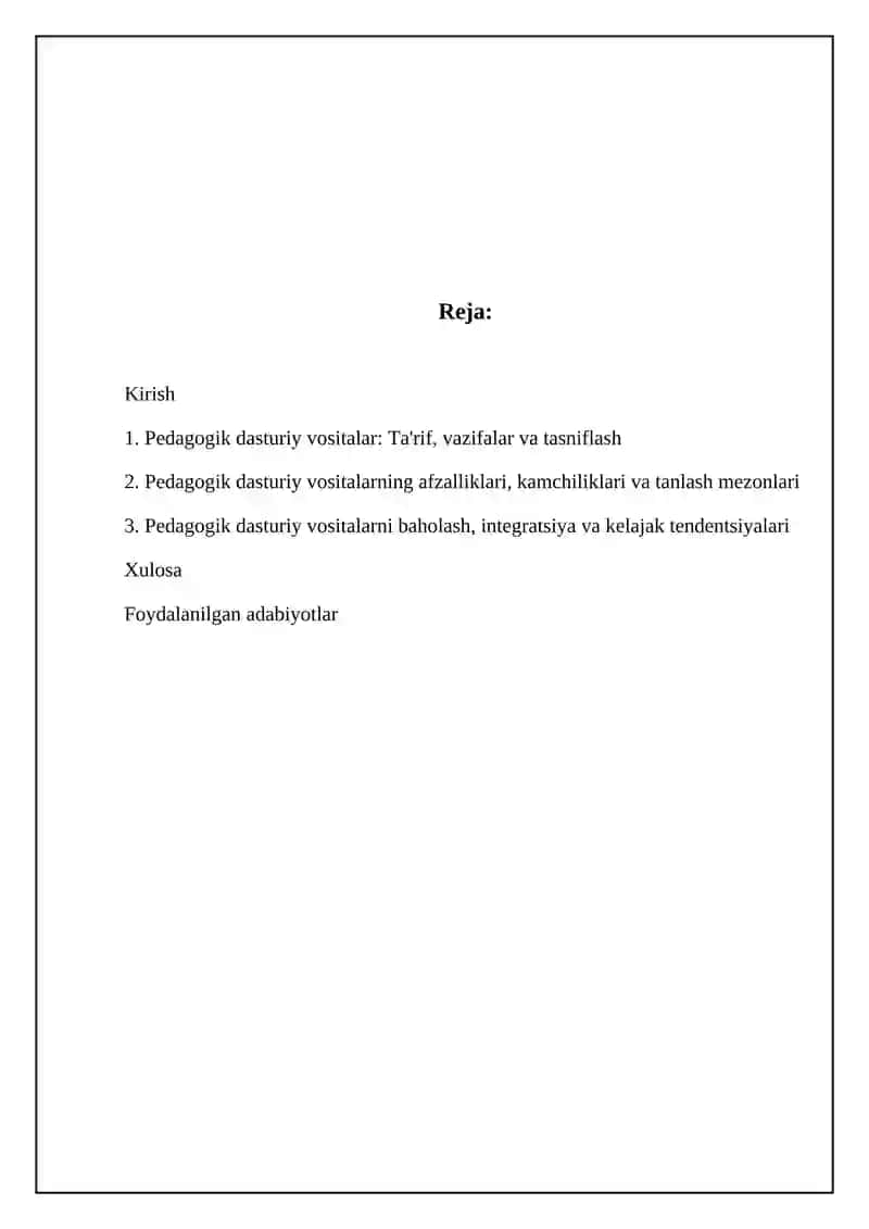 Pedagogik dasturiy vositalar 2